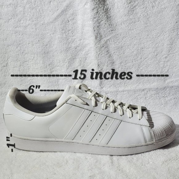 ADIDAS Men's White Superstar Legacy Sneaker, Size 19 - Picture 13 of 14